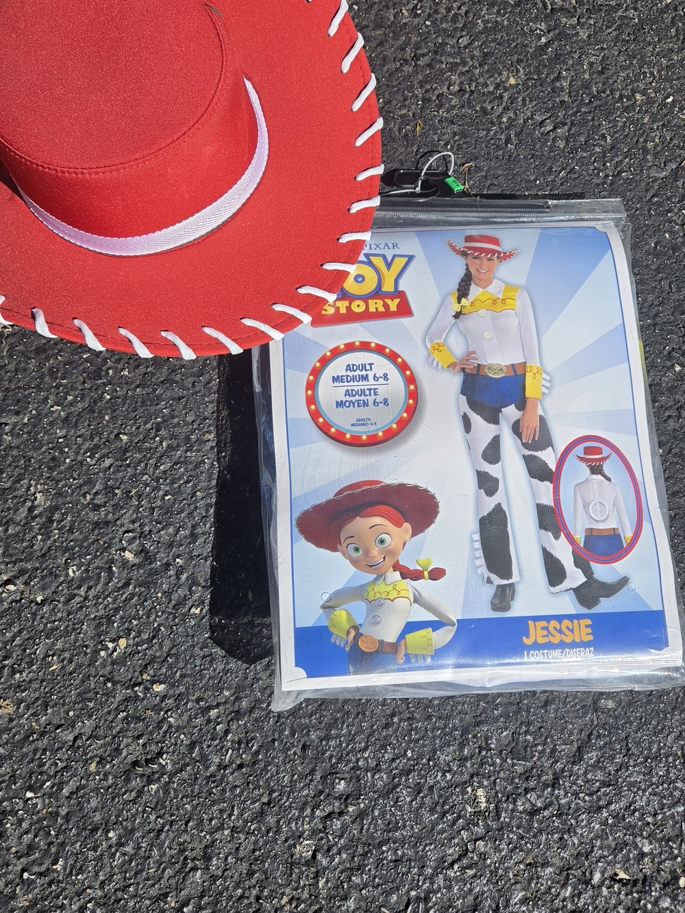 Jessie Adult Halloween Costume - Red Hat & Outfit
